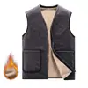 Chaleco de Terciopelo de Cordero para Hombre Talla Grande Casual Engrosado Cálido Ajustado Terciopelo de Zorro Plateado A Prueba de Frío Tendencia de Suministro Transfronterizo