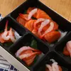 Caja de Sushi Caja de Madera para Llevar Caja Desechable para Almuerzo Sashimi de Salmón Caja Cuadrada de Madera Caja para Cortar Fruta Caja de Embalaje