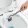 Escova de vaso sanitário curva curva de cabo longo de parede escova de limpeza de vaso sanitário Creative No Dead Angle Soft Hair Cleaning WC Escova de Assento