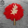 Leque de penas estilo ocidental noiva de casamento performance de palco de casamento leque redondo fábrica de suprimentos de casamento fonte direta de atacado