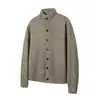 Cardigan Tricot Yidao Vintage 2026 Outono Novo Estilo Preguiçoso Retro Americano Mistura de Lã Gola Alta