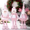 Decoraciones Navideñas Nuevas Transfronterizas Muñeco Rudolph Rosa Adornos de Muñeco Viejo Sin Rostro Navidad Retráctil