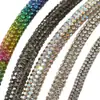 Venda Direta de Fábrica de Tubos Redondos com Strass, Cordões de Vidro, Acessórios para Roupas, Tiras de Strass Hot-Fix de Resina, Acessórios para Decoração de Vestidos e Sapatos