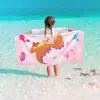 Toalla de baño infantil de microfibra con estampado de dibujos animados, fabricantes transfronterizos de toallas de playa de Amazon, toalla absorbente de secado rápido para natación