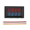 Medidor Digital de Corrente e Tensão DC com LED Vermelho e Azul DC0-200V/10A Cabeça de Amperímetro com Display Duplo de 4 Dígitos