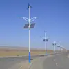 Proyecto prepago para nuevas áreas rurales: Farolas solares de doble cabeza con brazo alto y bajo, postes de farola de 6,8 m y 10 m
