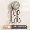 Gancho para lavabo de ventosa sin clavos Estante de almacenamiento para baño Estante de pared para el hogar Fuerte capacidad de carga Simple elegante bicolor