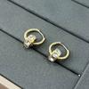 Luz Luxo Alto Padrão Sensação Pequeno Brinco de Argola Dois Brincos Brincos Retrô Estilo Hong Kong Elegante Versátil N0799