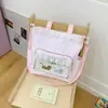 Bolsa de Lápis de Renda com Bolinhas Fofa Macia Bolsa Japonesa Doce de Nicho de Ombro Único para Alunos do Ensino Fundamental Anos 3-6 Bolsa de Reforço