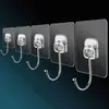 Ganchos adesivos de parede para armazenamento, fortes e duráveis, sem necessidade de furar, adequados para banheiro e cozinha, fáceis de usar