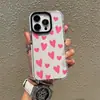 Nuevo Producto de Verano para Mujer Funda para Teléfono Móvil Simple Corazón Rosa Iphone17 18Promax Funda para Teléfono Móvil Transparente Apple 16