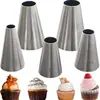 Conjunto Transfronteiriço de 5 Peças de Bicos de Confeitar em Aço Inoxidável 304, Bicos de Confeitar Sem Costura para Biscoitos e Creme, Conjunto para Decoração de Bolos