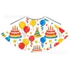 Uma Capa de Performance de Festa de Aniversário Feita Sob Medida, Estilo Europeu e Americano, para Crianças, com Estampas de Bolo de Aniversário e Velas