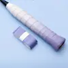 Raquete de Badminton Cor Gradiente Plana Fina Raquete de Tênis Raquete de Badminton Alça Absorvente de Suor Tira de Pegada Couro