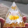 Bola de Cristal 73 Estilos Pirámide Bola de Cristal Transfronteriza Pirámide de Piedra Triturada Artesanías para el Hogar Adornos de Resina