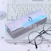 Serie de Impresión Digital caja para gafas de sol de inyección de tinta excelente calidad Almacenamiento cuadrado cuero LOGOTIPO personalizado caja de espejo para estudiante