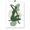 Pintura decorativa em tela de linhas simples, planta, pequeno, fresco, verde, estilo, sala de estar, moderna, pintura suspensa, arte abstrata, pôster