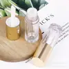 Barra de cepillo grande redonda tubo de brillo de labios para cabello grueso brillo de labios rosa embotellado al por mayor de cosméticos tubo de embalaje