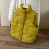 Colete de Penas Infantil 2026 Outono/Inverno Roupa para Meninos e Meninas Colete Espesso para Jardim de Infância Roupas de Exterior