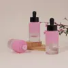 Botella cuentagotas de fondo grueso para cuidado del cabello 30ml botella de aceite esencial, producto para el cuidado de la piel sérum, botella vacía con dispensador de spray de base líquida