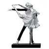 Estátua Pequena de Bailarina Menina Estilo Moderno Escandinavo Arte de Nicho Artesanato de Luxo Leve Enfeites Decoração de Casa