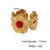Anillo de Crisantemo de Acero Inoxidable Más Vendido Transfronterizo Estilo Francés de Lujo Ligero Anillo de Acero de Titanio 18K Que No Se Desvanece Joyería al por Mayor