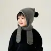 Estilo Coreano Otoño e Invierno Elegante Sombrero Lei Feng con Protección para Orejas de Bebé Sombrero de Bebé Cálido Espeso Cortavientos Unisex para Niños Gorro Pulóver