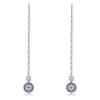 Pendiente de botón para oreja con Ojo de Diablo Retro Turco, Hilo para oreja, Femenino, Elegante, Combinable, Círculo, Ojos Azules, Pendientes Coreanos, Pendientes