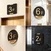 Letrero de Piso de Elevador Acrílico Unidad Residencial Comunitaria Número de Edificio Señal de Indicación Índice de Pasillo Indicación Número de Puerta
