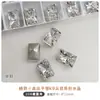 Accesorios para Arte de Uñas Blancos de Alta Calidad con Pedrería de Fondo Puntiagudo, Cristal K9 Deslumbrante Corazón Paloma Huevo Roca de Azúcar Ángulo Recto Pedrería Transparente