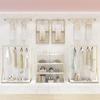 Estante de Exhibición Moderno Minimalista para Tienda de Ropa Perchero de Piso para Tienda de Ropa de Mujer Estante de Almacenamiento para Bolsas de Zapatos Ropa de Pared Estilo Nakajima