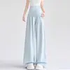 Calça de Maternidade para Primavera e Verão, Calça Wide Leg, Fresca e Casual, Amiga de Baixinhas, Estilo Preguiçoso, Calça Estilo Yamamoto, Que Alonga a Figura, Calça Longa Fina