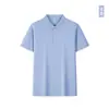 Camisa Polo Logo Bordado Personalizado Grupo Corporativo Roupas de Trabalho Fábrica de Roupas 40 Fios Gola Polo Manga Curta Camiseta Roupas de Trabalho de Verão