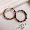 Xu I Dazzle Zhao Lusi Xu Yan Mesmos Brincos Argola Estampa de Leopardo Brincos de Argola Exagerados Femininos