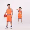 Conjunto de Uniforme de Basquete Infantil Roupa de Apresentação para Jardim de Infância Meninos e Meninas Estudantes Jerseys Pai-Filho com Texto Impresso Verão Peça Única Atacado