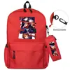 Mochila de dibujos animados de dos piezas, bolsa para portátil, bolsa de almacenamiento