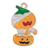 Transfronterizo 125 Goteo de aceite Fantasma de Halloween Calavera Murciélago Muerte Colgante DIY Pulsera Llavero Colgante de Joyería