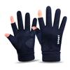 Luvas de Inverno Masculinas, à Prova de Frio, à Prova de Vento, Quentes e de Veludo, Tela Sensível ao Toque, Ciclismo ao Ar Livre, Dirigindo, Entrega de Motocicleta, Dedos Expostos