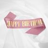 Nuevo Inglés feliz cumpleaños Cumpleaños Correa de Hombro Cumpleaños Banda para el Cabello Corona Idioma Banda para el Cabello Brillo Dorado Transfronterizo