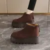 Botas da Moda Femininas 2026 Moda Novo Estilo Tendência de Inverno Botas Curtas Engrossadas para Pessoas Baixas Venda Quente Plataforma Solado Grosso Femininas