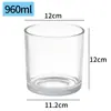 Taza de Vela de Aromaterapia Transparente para Casas de Huéspedes y Hoteles, Portavelas de Vidrio para Mejorar el Ambiente, Herramientas para Velas DIY, Taza de Vidrio Recta, Taza Vacía