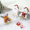 Decoraciones Navideñas Nuevas Transfronterizas Árbol de Navidad Colgantes Pequeños Copo de Nieve Placa Dorada Letras Viejo de la Navidad Muñeco de Nieve Colgantes para Ventana