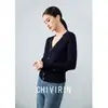 Suéter de Punto Elegante de Manga Larga de Alta Gama Estilo Chanel para Mujer, Nuevo Otoño/Invierno 2026, Corte Holgado, Top Adelgazante