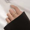 Anel Cruzado Ondulado com Cravação de Diamantes para Mulheres, Estilo Corda Torcida Doce, Elegante, Luxo Leve, Comércio Transfronteiriço