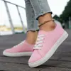 Tênis de Lona de Tamanho Grande para Travessia de Fronteira, Estilo Coreano Casual de Cano Baixo, Tênis com Cadarço para Casal, Antiderrapante, Resistente ao Desgaste, Casual e Versátil