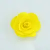Decoración de caja de regalo de camelia y rosa simuladas de cáñamo hechas a mano, flores para sostener en bodas, zapatos y sombreros, accesorios de ropa