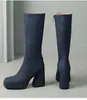 Botas de talla grande botas de cowboy comercio exterior botas de caballero punta cuadrada nuevas 43 botas de tacón alto grueso generación 33 suministro mujeres adultas altas