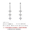 Entra en los Pendientes de Plata de Ley S925 con Borla Larga de Moissanita Anillo C de Venta Caliente Europeos y Americanos Pendientes de Lujo Accesible Full Starburst para Mujer
