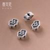 Pulsera Ruyi antigua de plata dura 3D de 999 pies, cuentas sueltas hechas a mano, accesorios de cuerda 0045