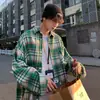 Camisa xadrez versátil para homens, novo estilo de outono, oversized americana, estilosa e casual, jaqueta camisa de manga comprida solta